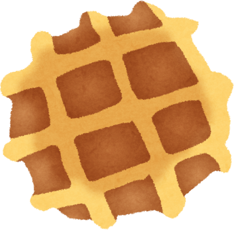 Watercolor Illustration of a Belgian Waffle